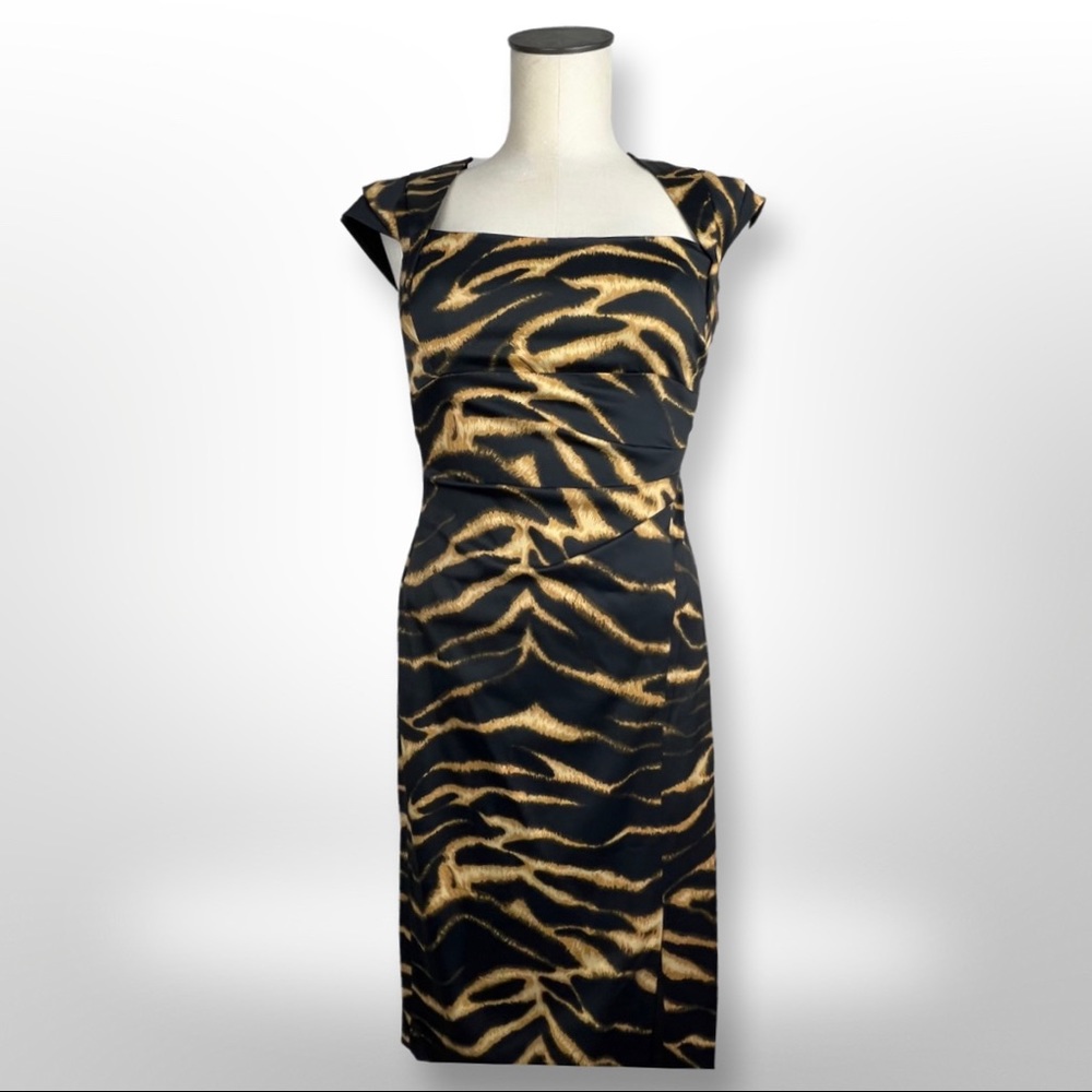 Karen Millen Animal Printed Fitted Dress size 6